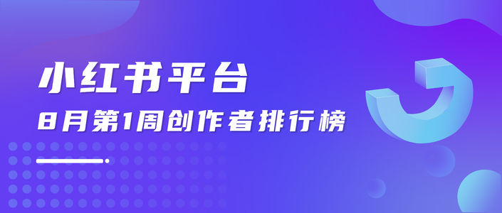 周榜 | 8月第1周千瓜品牌创作者排行榜(小红书平台)