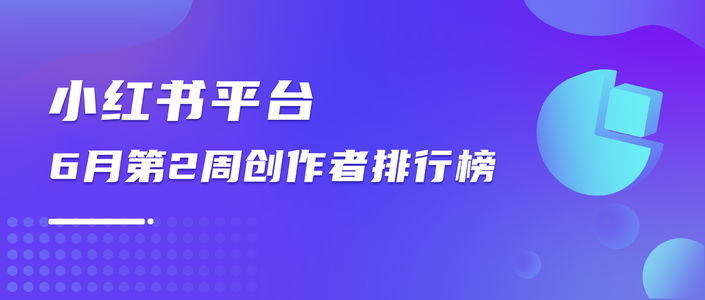 周榜 | 6月第2周千瓜创作者排行榜（小红书平台）