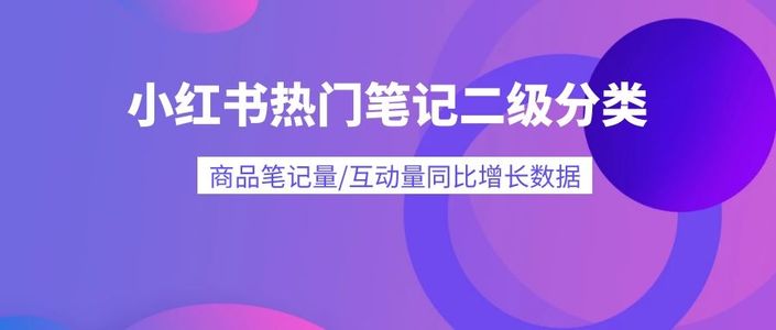 小红书热门笔记二级分类、商品笔记量/互动量同比增长数据上线！