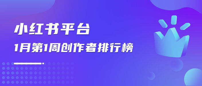 周榜 | 1月第1周千瓜创作者排行榜（小红书平台）