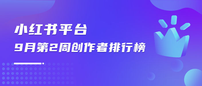 周榜 | 9月第2周千瓜品牌创作者排行榜（小红书平台）